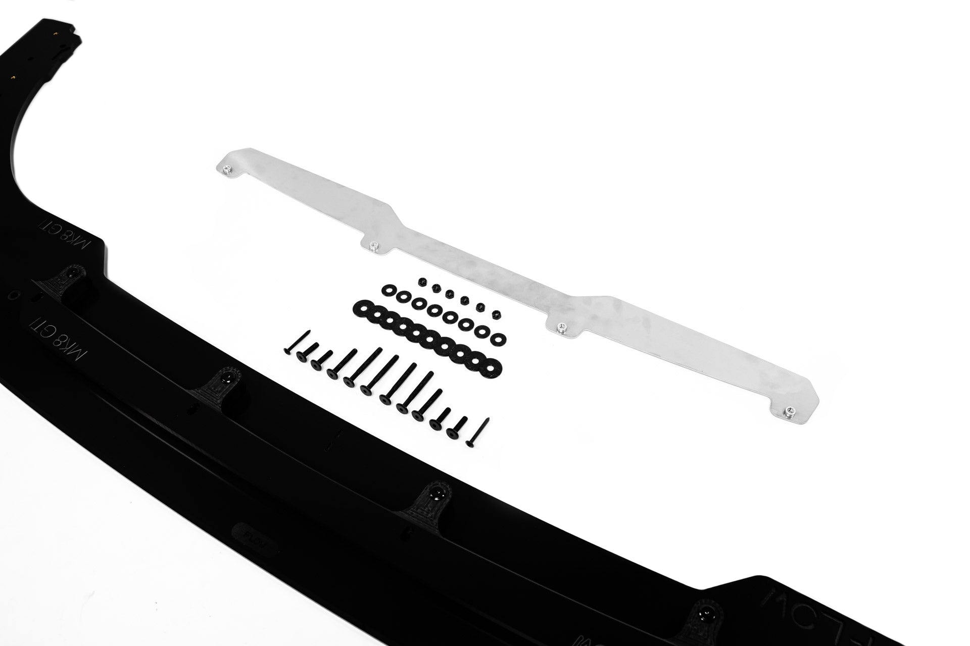 Flow Design MK8 Golf GTI Front Lip Splitter & Bumper Reinforcement Plate