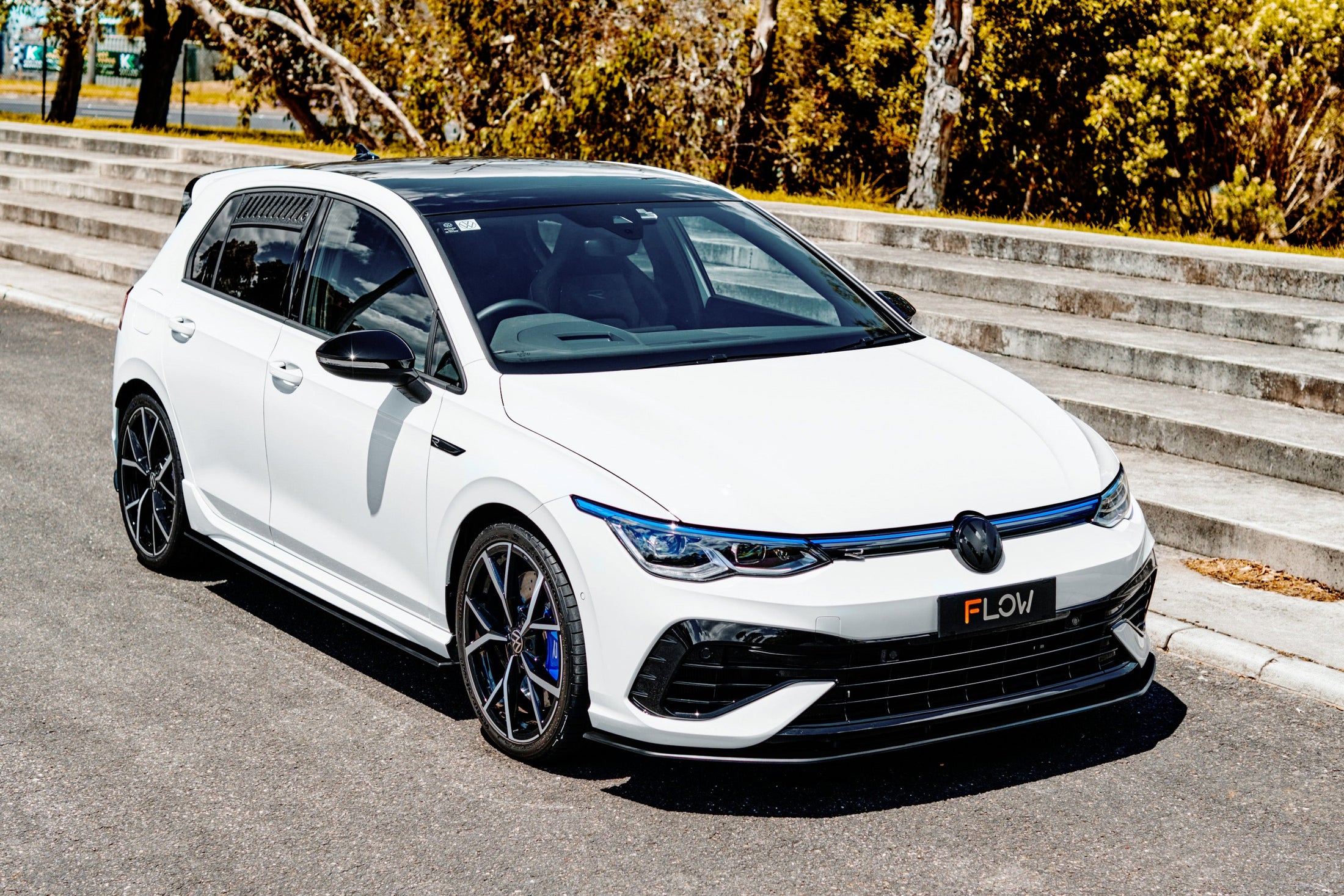 Flow Design MK8 Golf R Chassis Mounted Front Lip Splitter