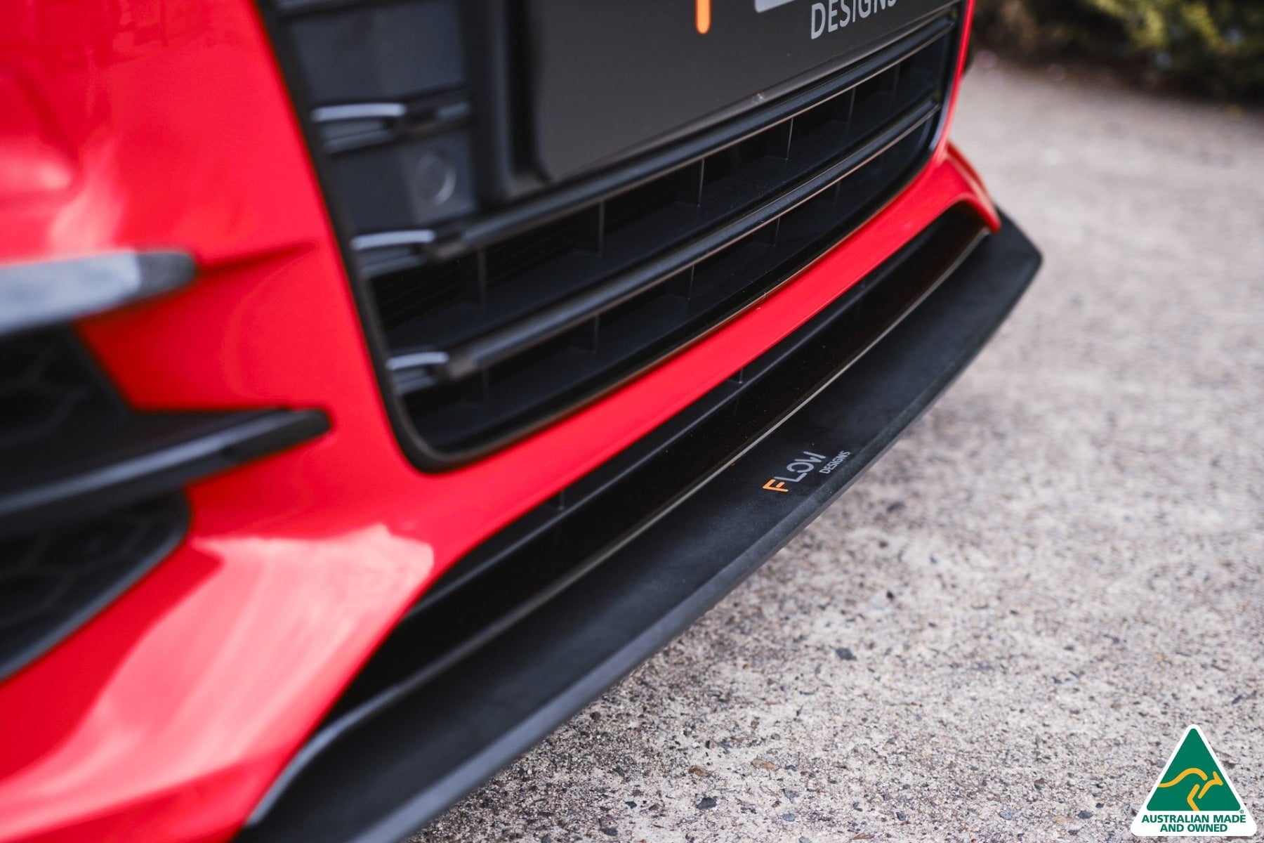 Flow Design S3 8V Sedan Pre-Facelift Front Lip Splitter V3 & Mounting Brace