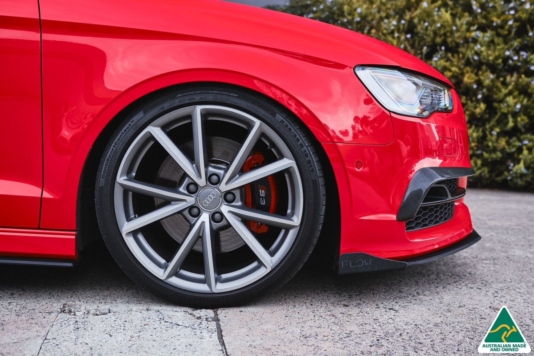 Flow Design S3 8V Sedan Pre-Facelift Front Lip Splitter Winglets (Pair)