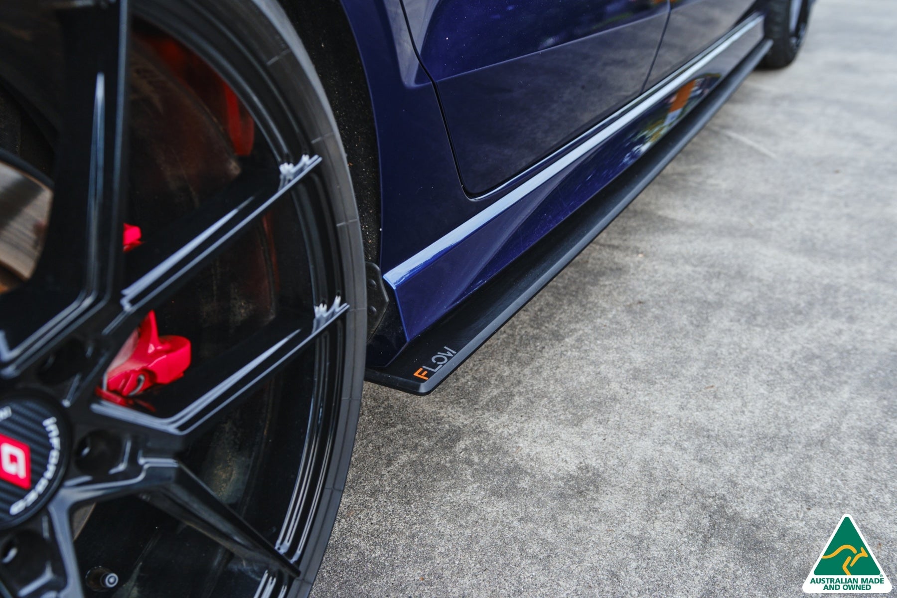 Flow Design S3 8V Sedan Facelift Side Skirt Splitters (Pair)