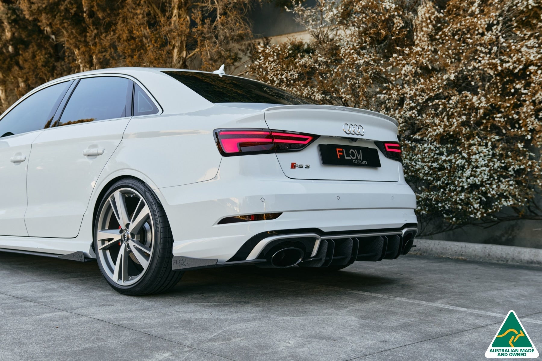 Flow Design RS3 8V Sedan Facelift  Rear Spat Winglets (Pair)