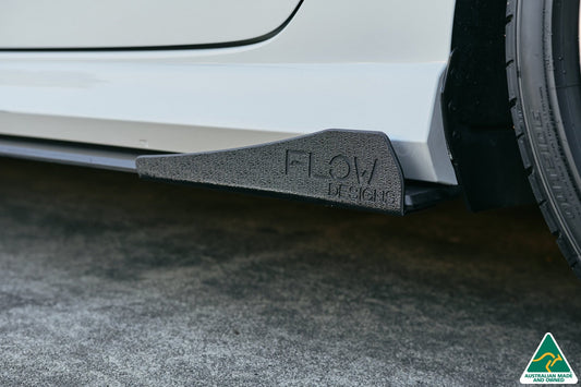 Flow Design RS3 8V Sedan Facelift Side Skirt Splitter Winglets (Pair)
