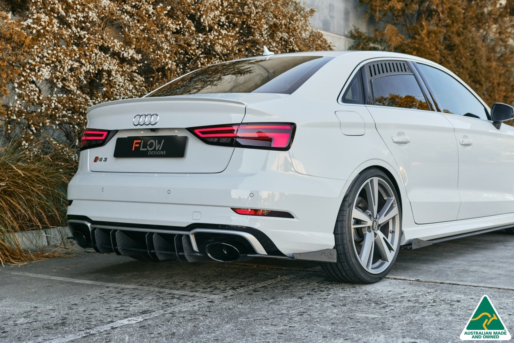 Flow Design RS3 8V Sedan Facelift  Rear Spat Winglets (Pair)