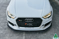 Load image into Gallery viewer, Flow Design RS3 8V Sedan Facelift Front Lip Splitter & Stainless Steel Mounting Brace
