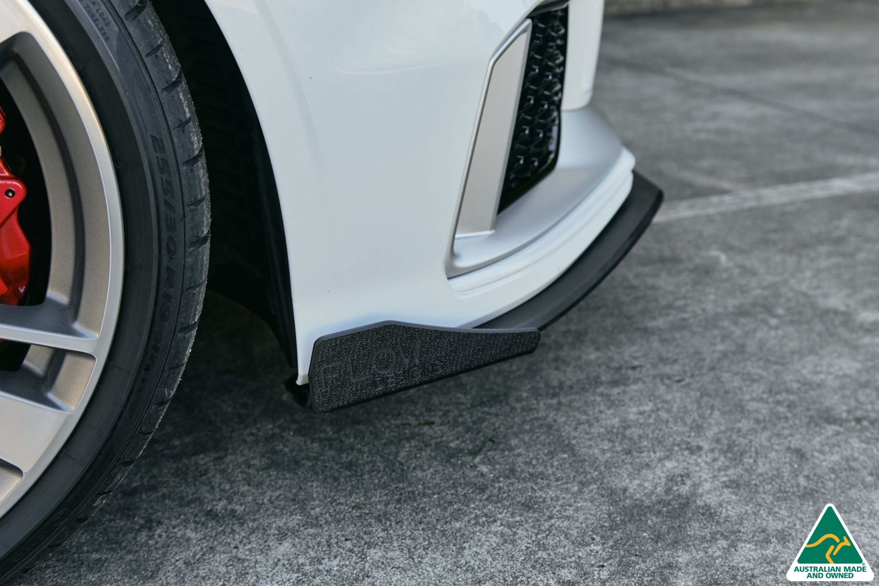 Flow Design RS3 8V Sedan Facelift Front Lip Splitter Winglets (Pair)