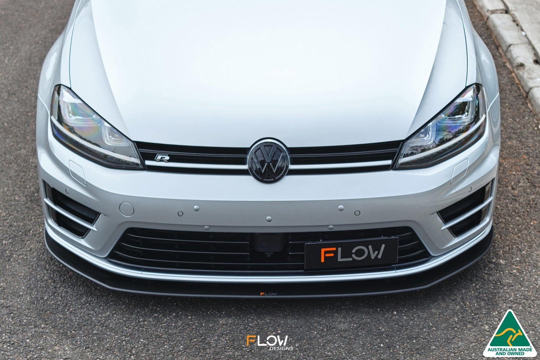 Flow Design MK7 Golf R (USDM) Chassis Mounted Front Lip Splitter V3