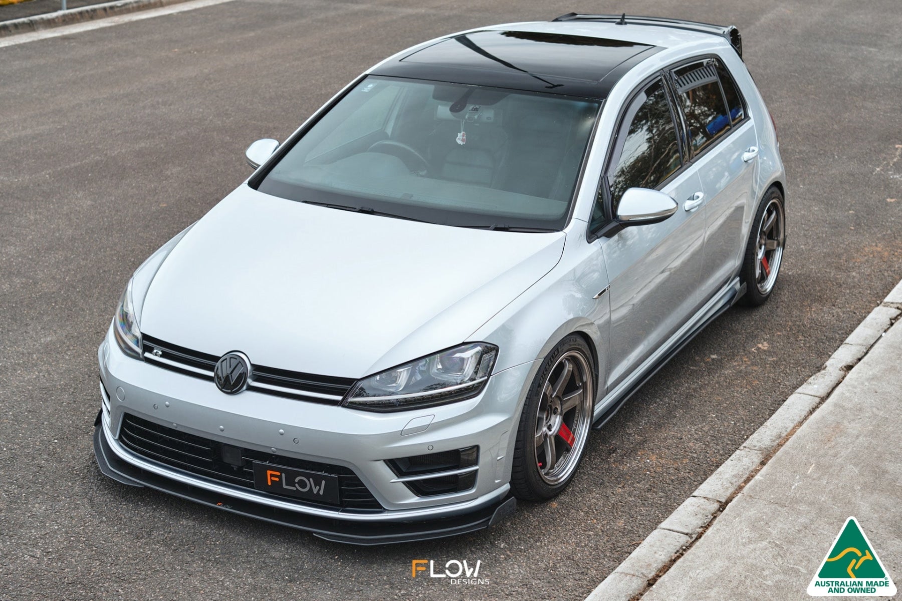 Flow Design MK7 Golf R (EU/AU) Chassis Mounted Front Lip Splitter V3