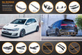 Load image into Gallery viewer, Flow Design MK7 Golf GTI Full Lip Splitter Set with Flow-Lock Rear Diffuser
