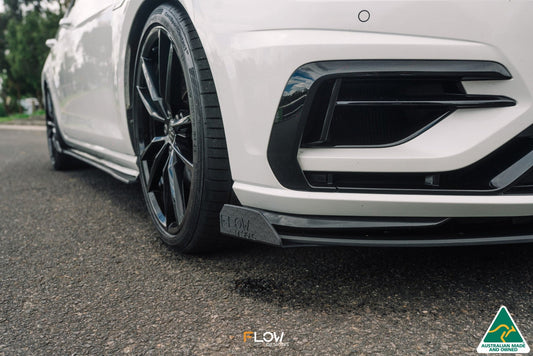 Flow Design MK7.5 Golf R Wagon Front Lip Splitter Winglets (Pair)