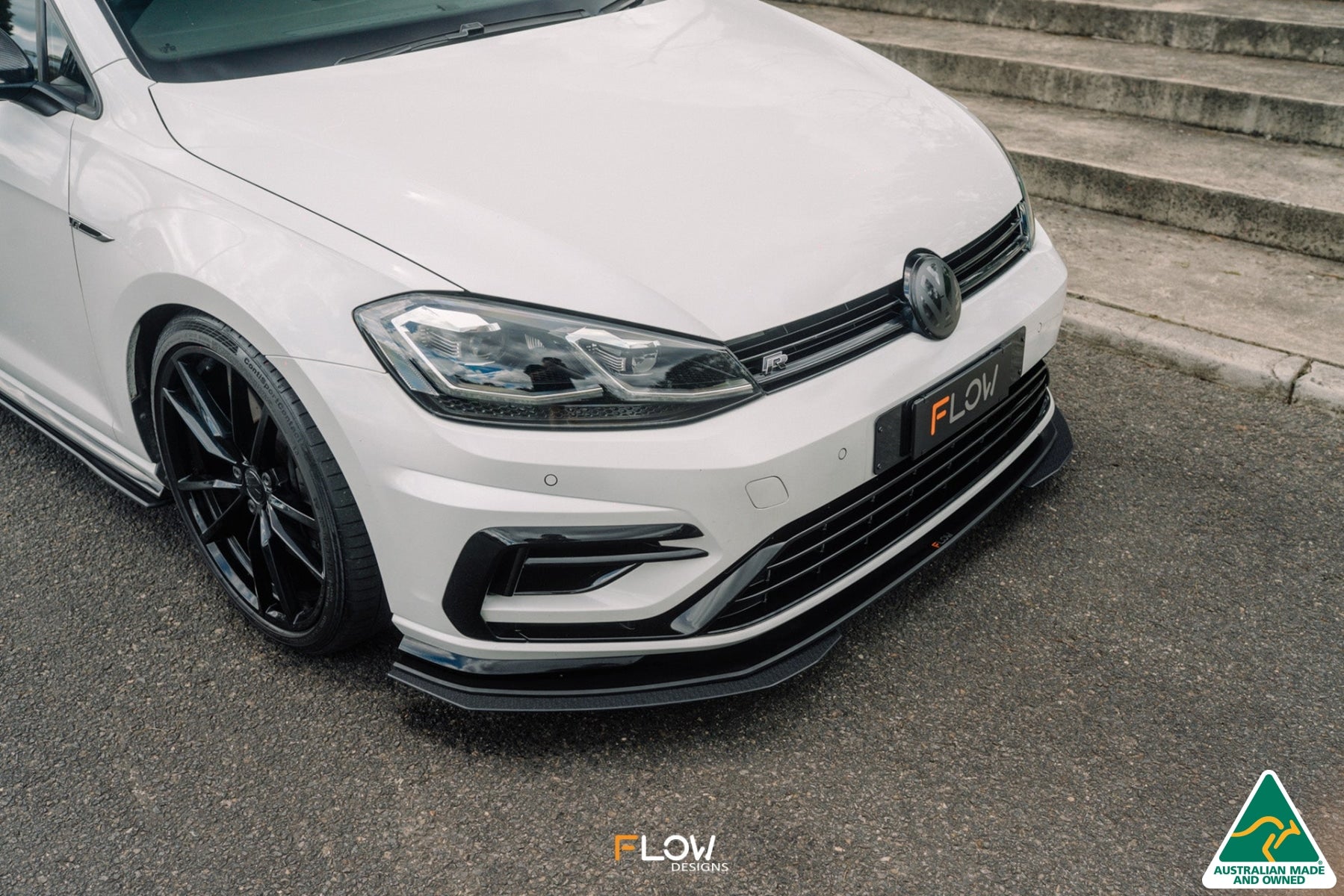 Flow Design MK7.5 Golf R Wagon Front Lip Splitter