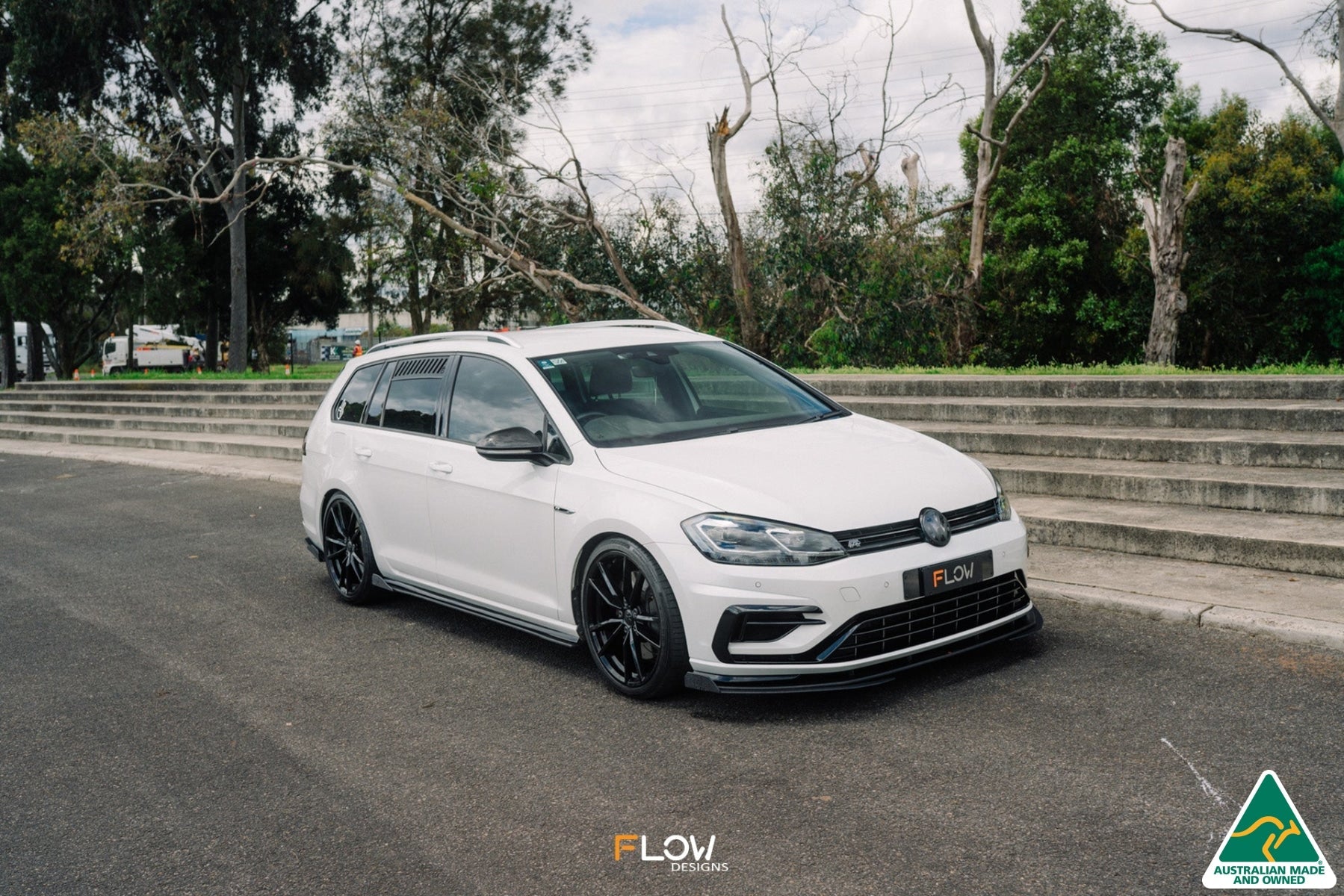 Flow Design MK7.5 Golf R Wagon Front Lip Splitter Winglets (Pair)