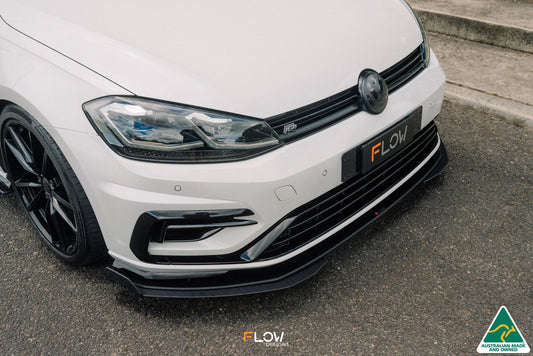 Flow Design MK7.5 Golf R Wagon Front Lip Splitter Extensions (Pair)