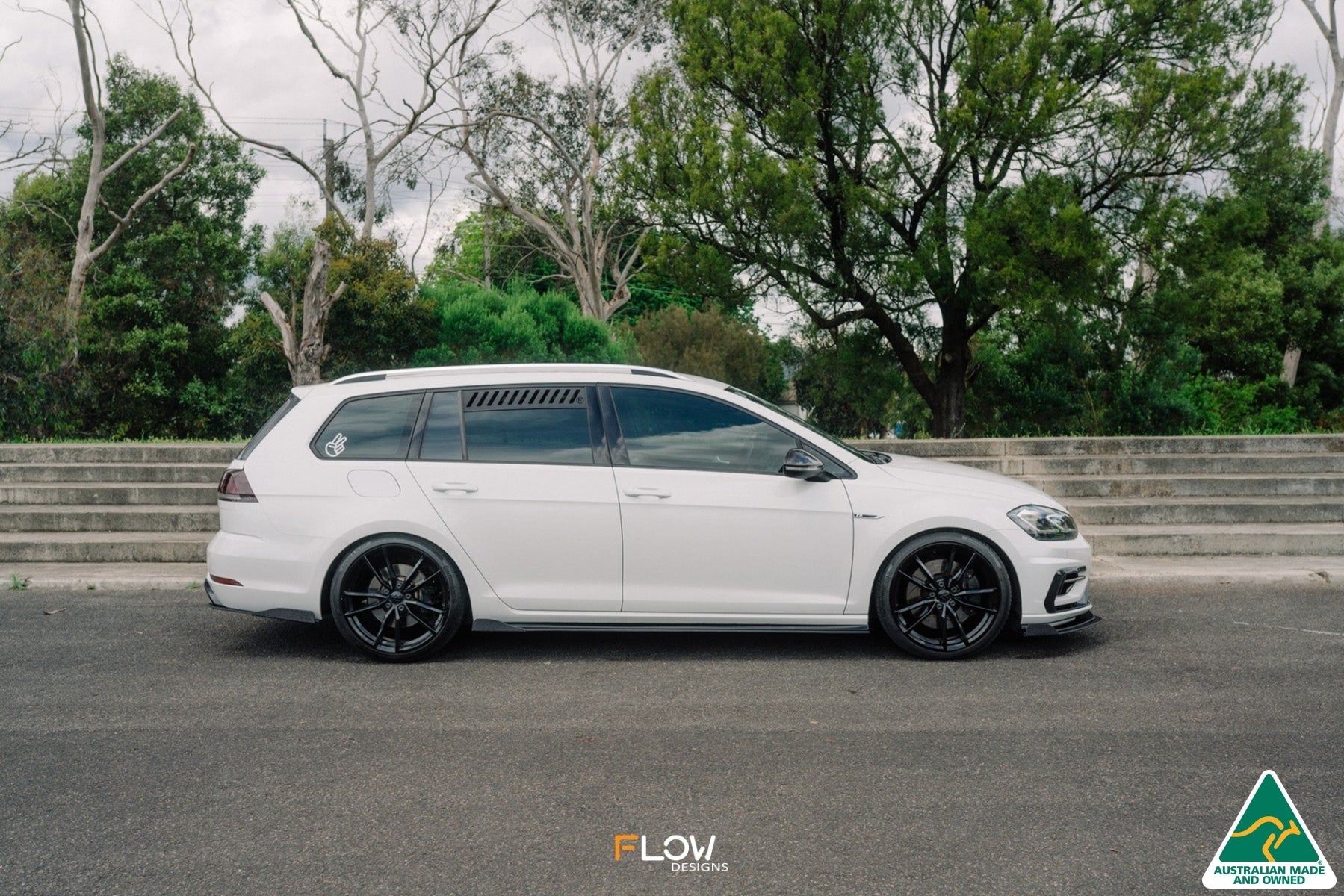 Flow Design MK7.5 Golf R Wagon Side Skirt Splitter Winglets (Pair)