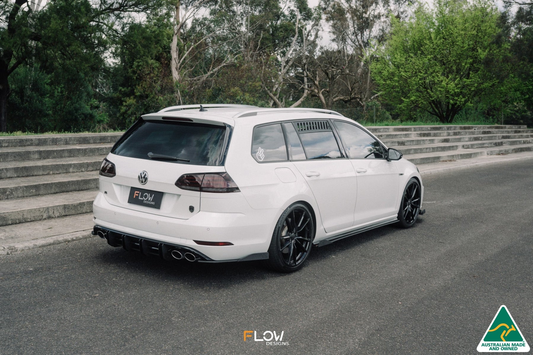 Flow Design MK7.5 Golf R Wagon Side Skirt Splitter Winglets (Pair)