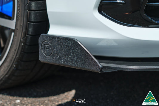 Flow Design MK8 Golf R Front Lip Splitter Winglets (Pair)