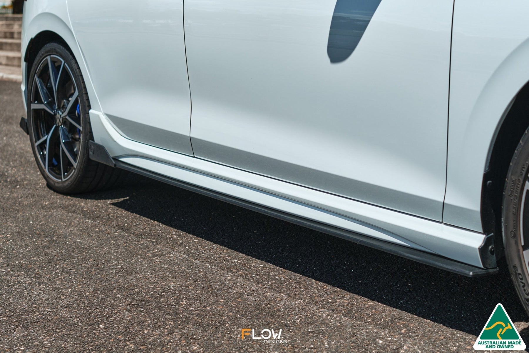 Flow Design MK8 Golf R Side Skirt Splitter Winglets (Pair)