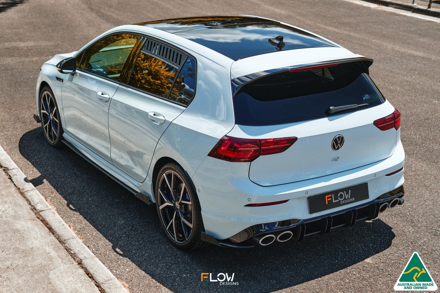 Flow Design MK8 Golf R Side Skirt Splitter Winglets (Pair)