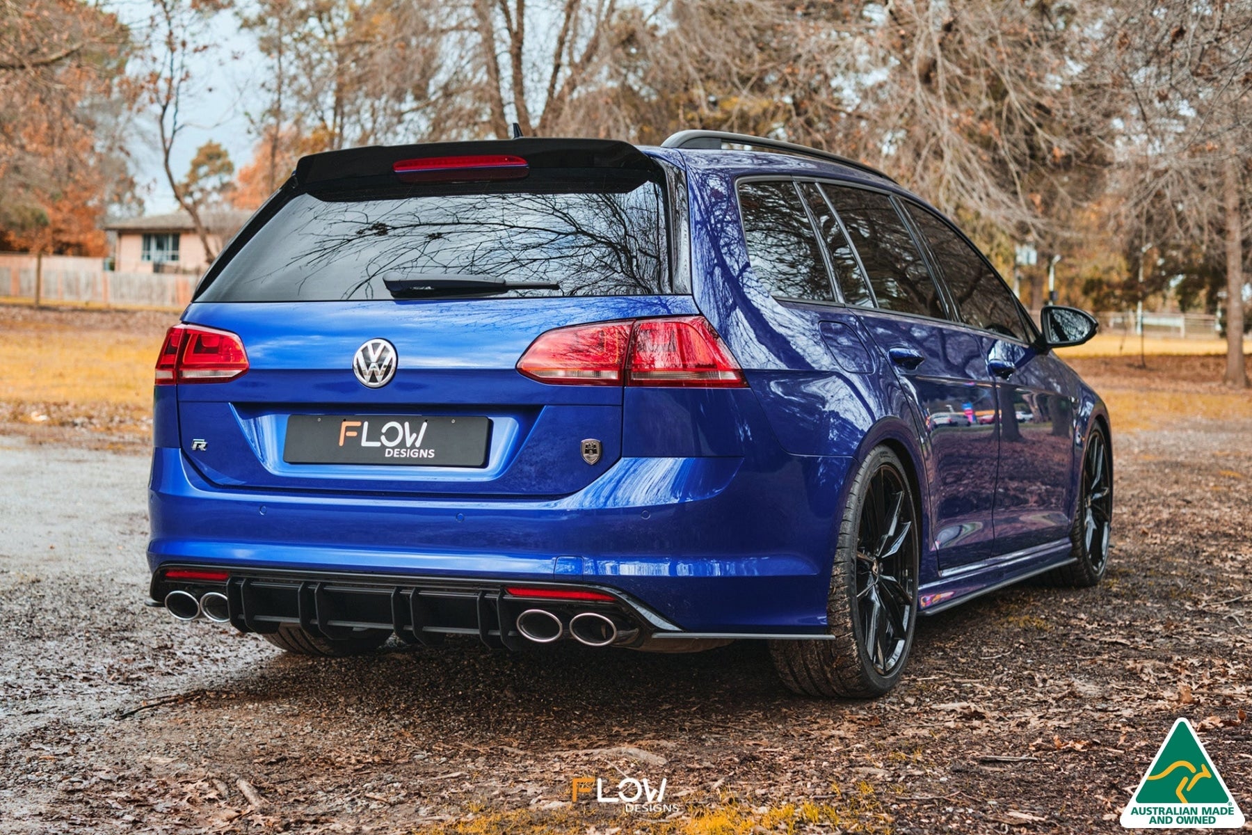 Flow Design MK7 Golf R Wagon Side Skirt Splitter Winglets (Pair)