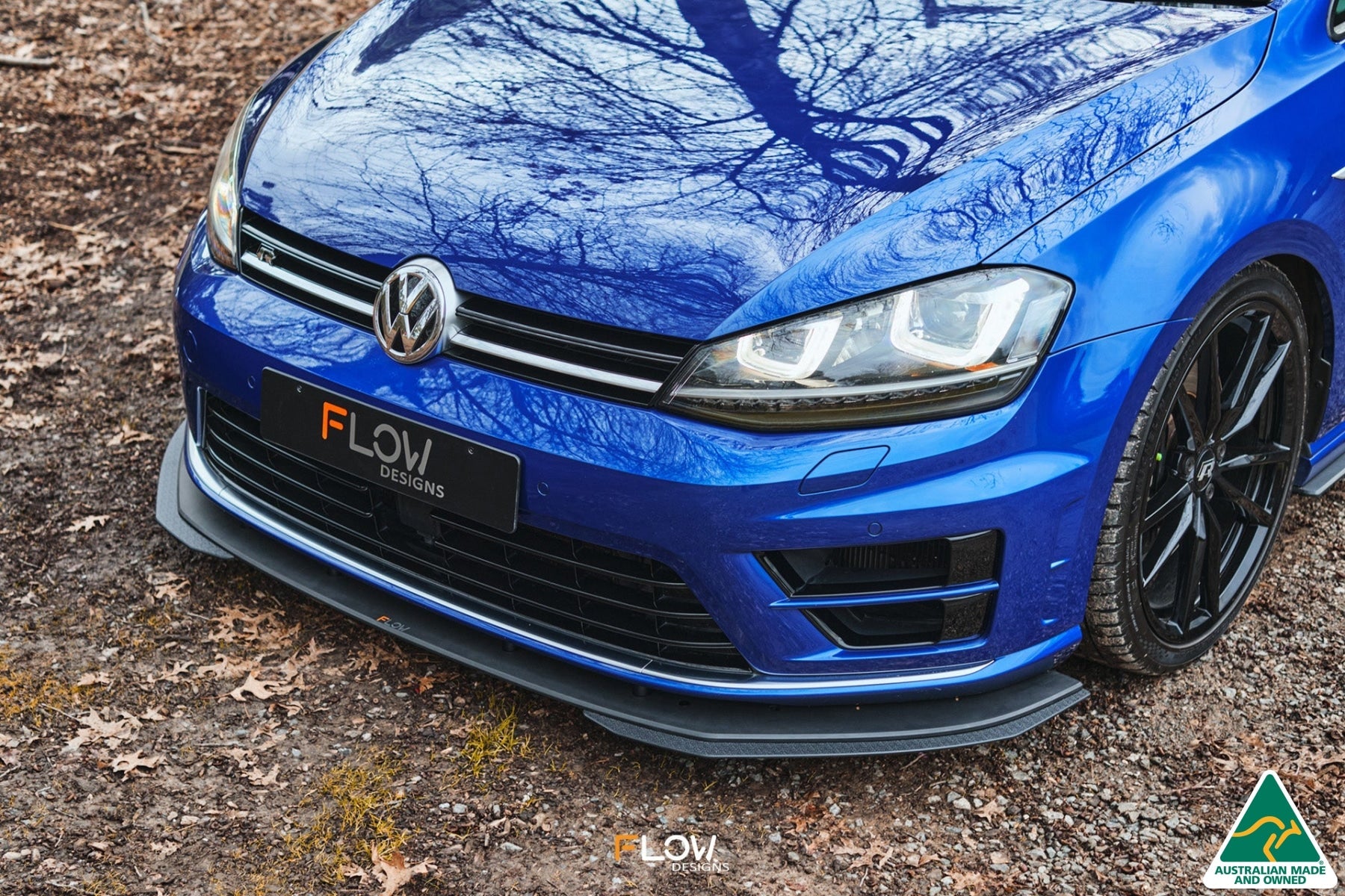 Flow Design MK7 Golf R Wagon Chassis Mounted Front Lip Splitter V3