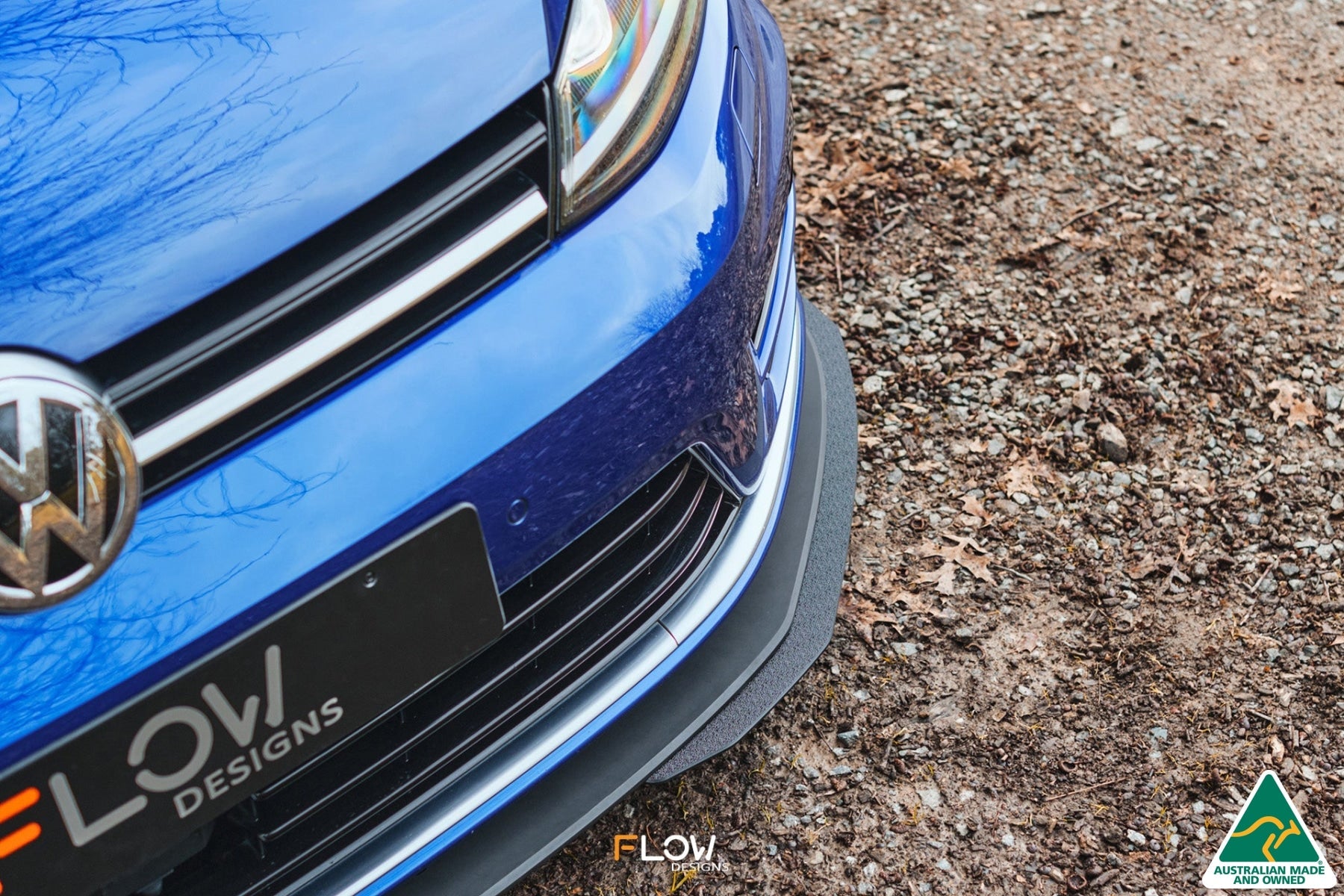Flow Design MK7 Golf R Wagon Front Lip Splitter Extensions (Pair)