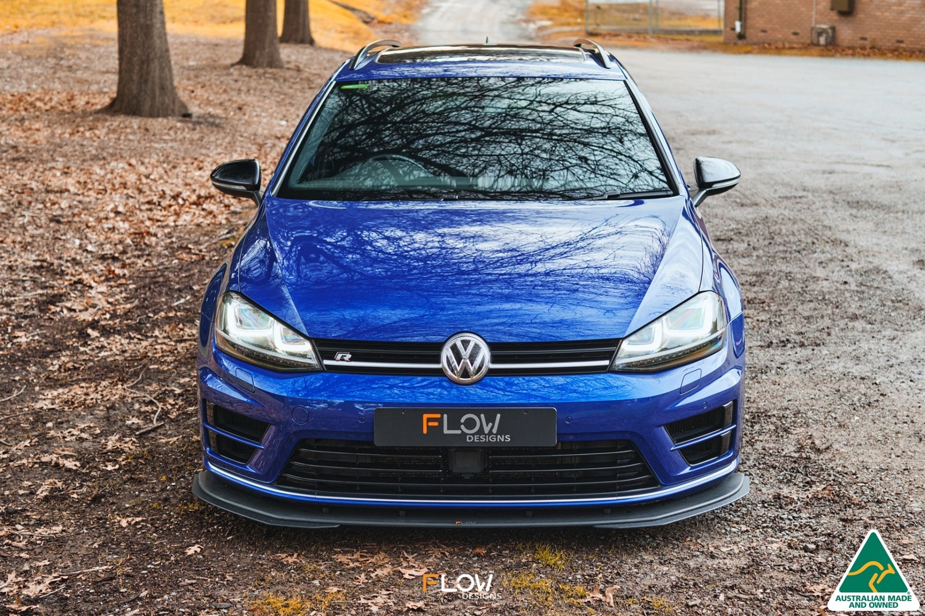 Flow Design MK7 Golf R Wagon Front Lip Splitter Extensions (Pair)