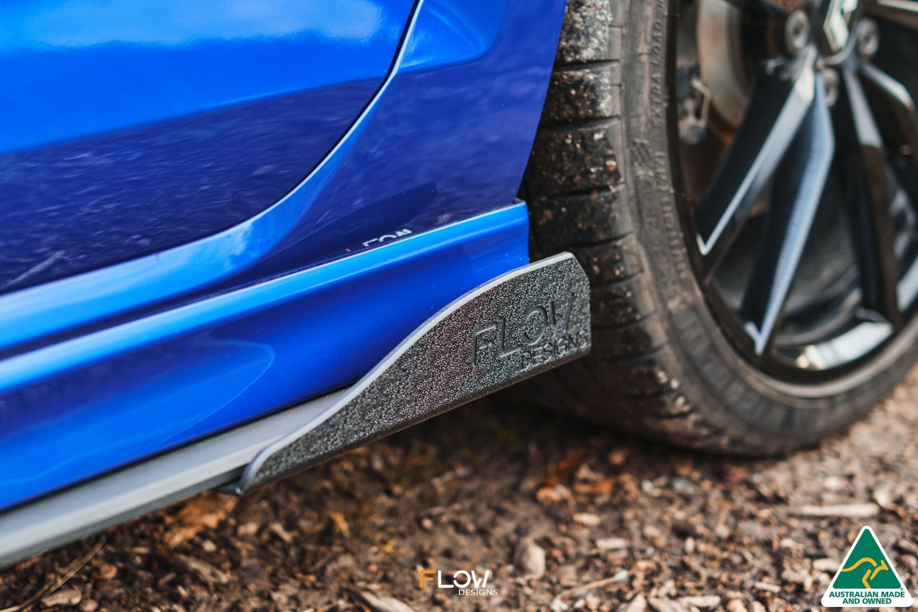 Flow Design MK7 Golf R Wagon Side Skirt Splitter Winglets (Pair)