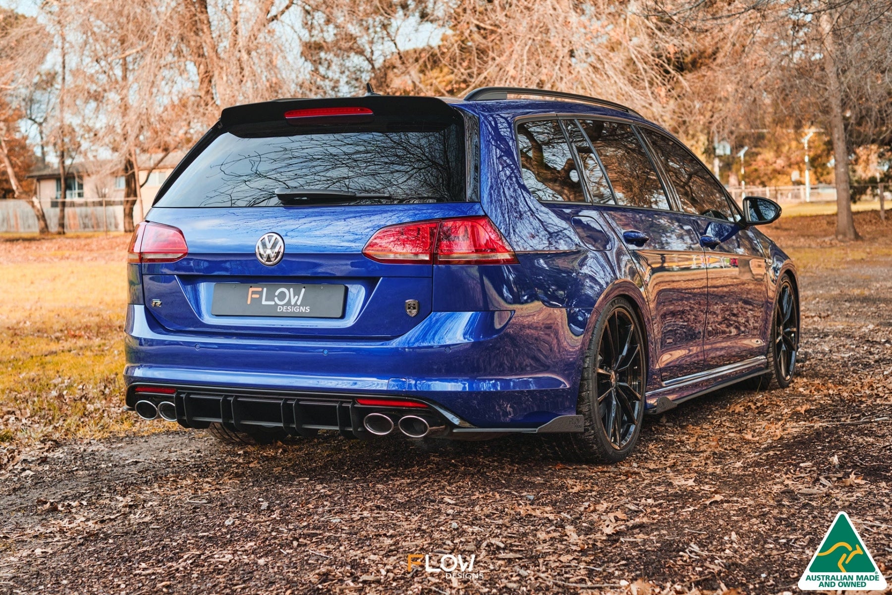 Flow Design MK7 Golf R Wagon Side Skirt Splitters V3 (Pair)