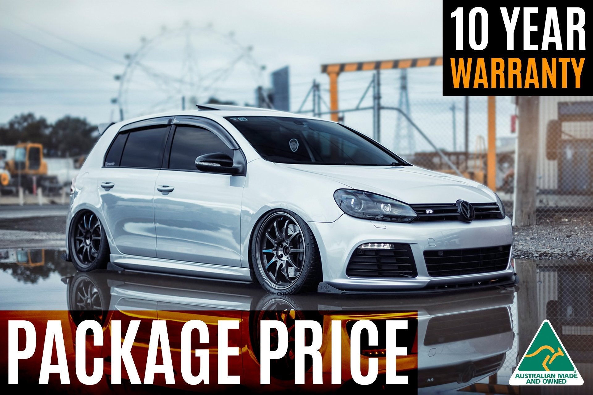 Flow Design MK6 Golf R Full Lip Splitter Set