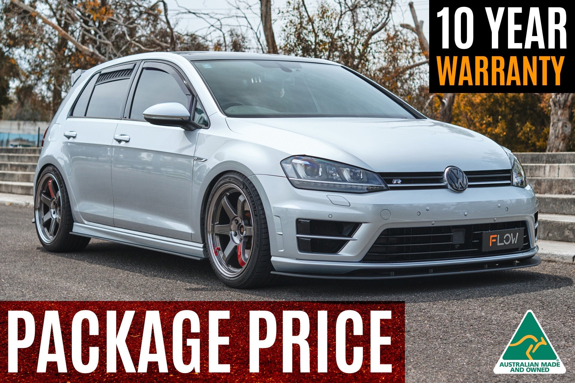 Flow Design MK7 Golf R (EU/AU) Full Lip Splitter Set
