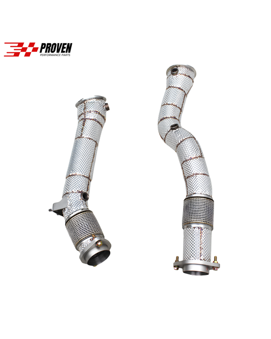 BMW F97, F98/ X3M, X4M Catless Downpipe With Heatshield