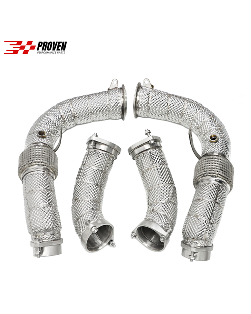 BMW G90/G99 M5 Catless Downpipe With Heat Shield