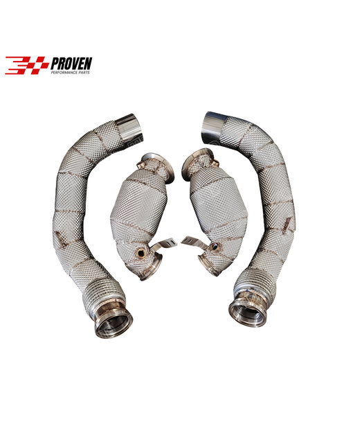 BMW F90 M5 Catted Downpipe With Heat Shield