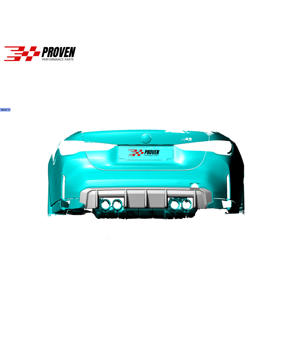 BMW G80/G82, M3/M4 Prepreg Carbon Fiber Rear Diffuser V.1
