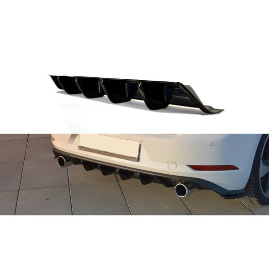 Maxton Design Rear Diffuser V2 Valance VW Golf Mk7.5 GTI (Facelift)