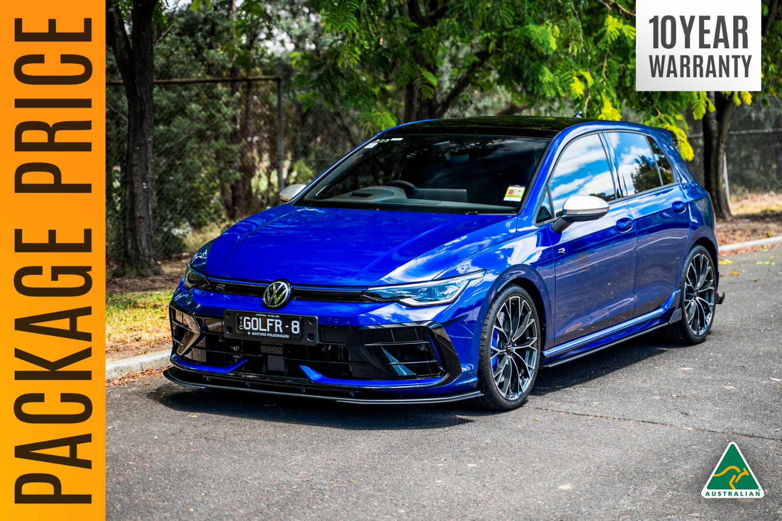 Flow Design MK8.5 Golf R Full Lip Splitter Set