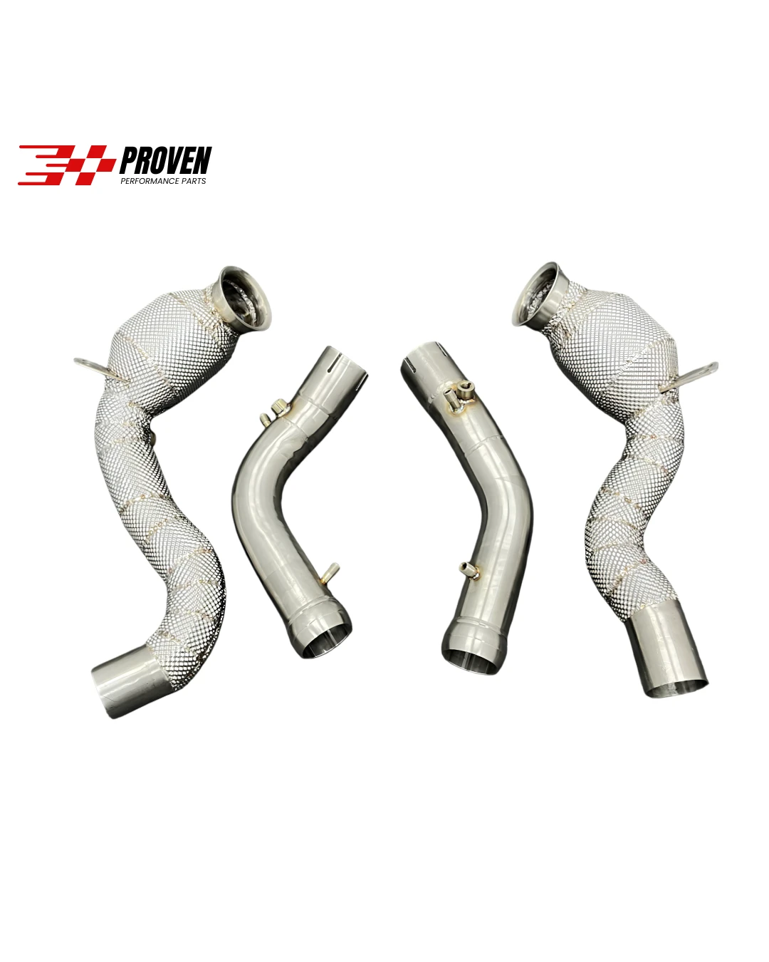 Mercedes Benz W213, E63/E63s AMG Catted Downpipe With Heatshield