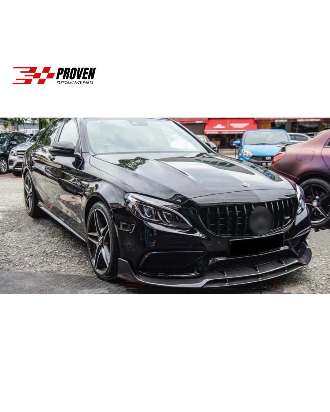 Mercedes Benz W205 C63/C63s AMG Coupe Carbon Fibre BS Style Front Lip