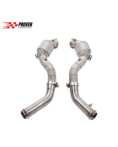 Mercedes Benz X253/C253, GLC63/GLC63s AMG Catted Downpipes With Heatshield