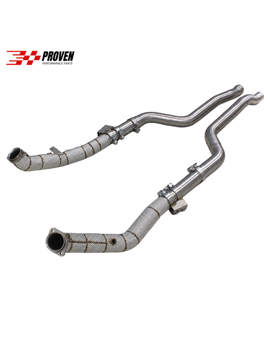 Mercedes Benz W212/W218, E63/CLS63 Catless Downpipe With Heatshield
