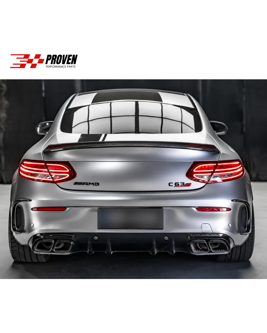 Mercedes Benz W205 C63/C63s AMG Coupe Carbon Fibre ED1 Style Rear Trunk Spoiler