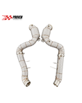 Load image into Gallery viewer, Mercedes Benz W167/C167, GLE63s AMG Catted Downpipe With Heatshield
