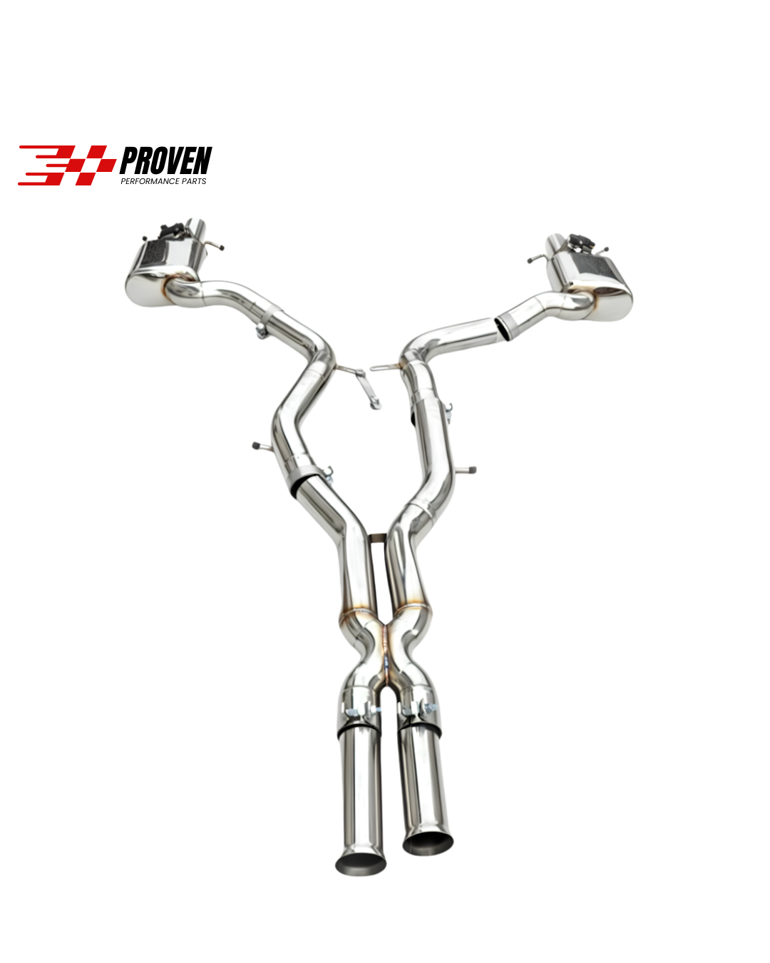 Mercedes Benz W212/W218, E63/CLS63 Stainless Steel Valved Catback Exhaust