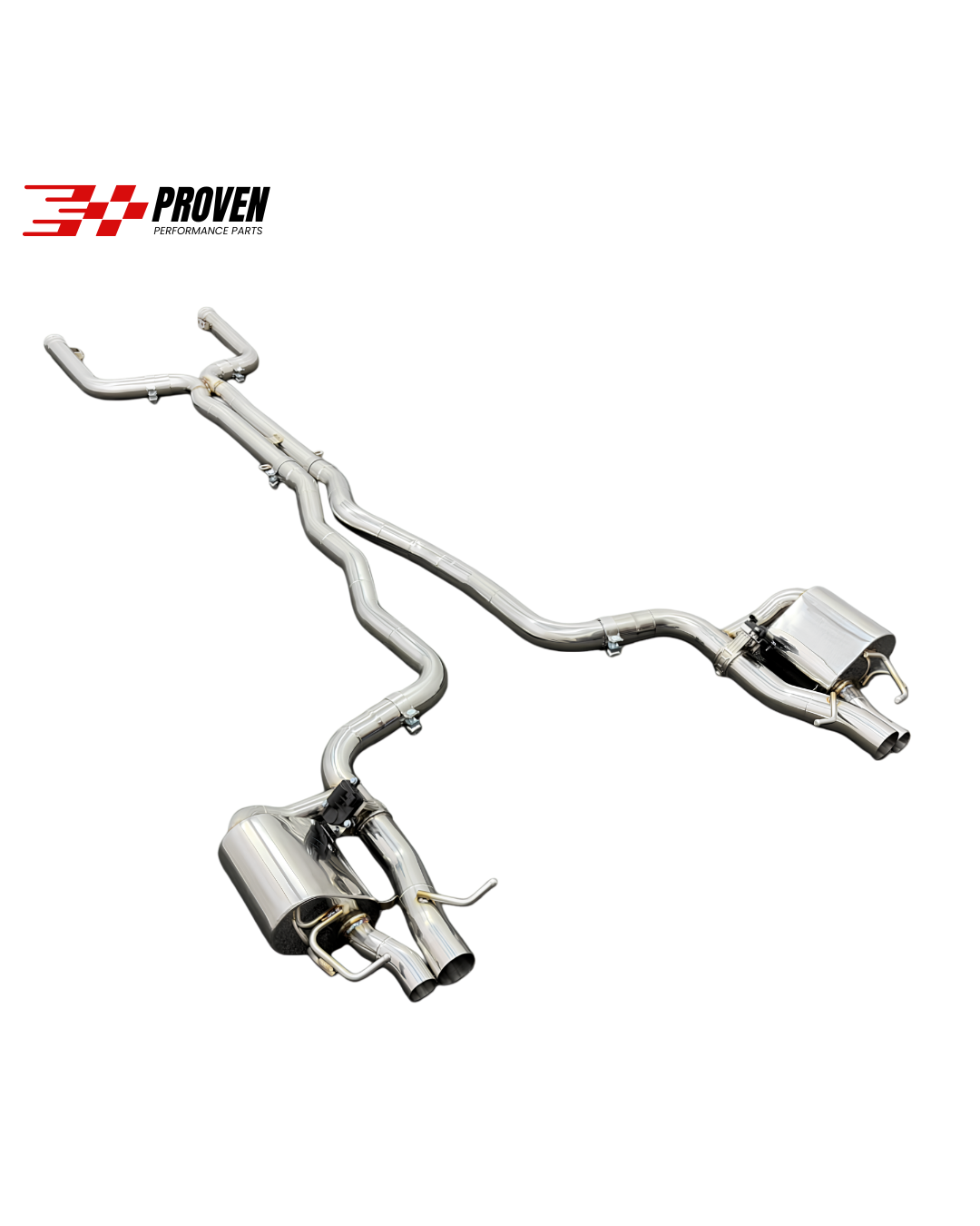 Mercedes Benz W205, C63/C63s AMG Stainless Steel Valved Catback Exhaust