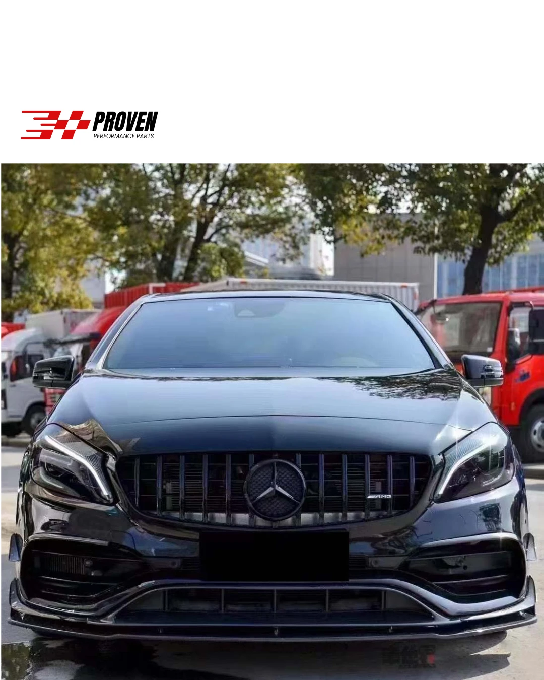 Mercedes Benz W176 A45 AMG Carbon Fibre PQ Style Front Lip Kit