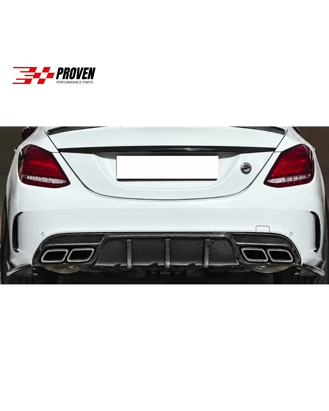 Mercedes Benz W205 C63/C63s AMG Carbon Fibre OTM Style Rear Diffuser