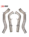 Load image into Gallery viewer, Mercedes Benz W463A G63 Catless Downpipe With Heatshield
