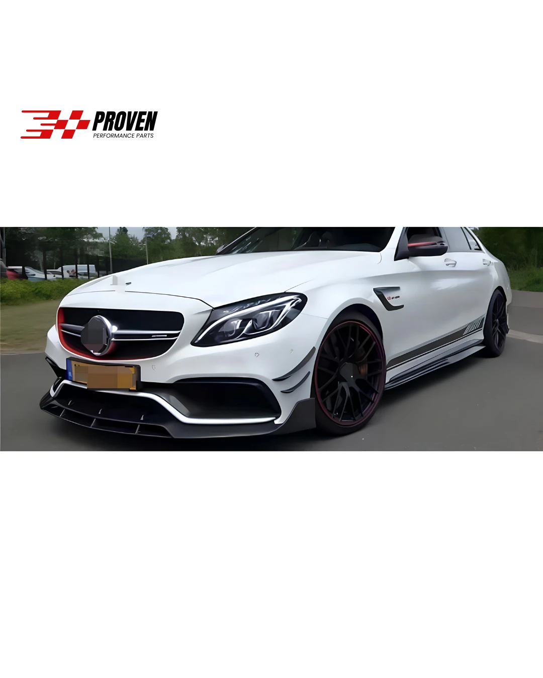 Mercedes Benz W205 C63/C63s AMG Sedan Carbon Fibre B Style Front Lip