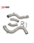 Load image into Gallery viewer, Mercedes Benz X253/C253, GLC63/GLC63s AMG Catless Downpipes With Heatshield
