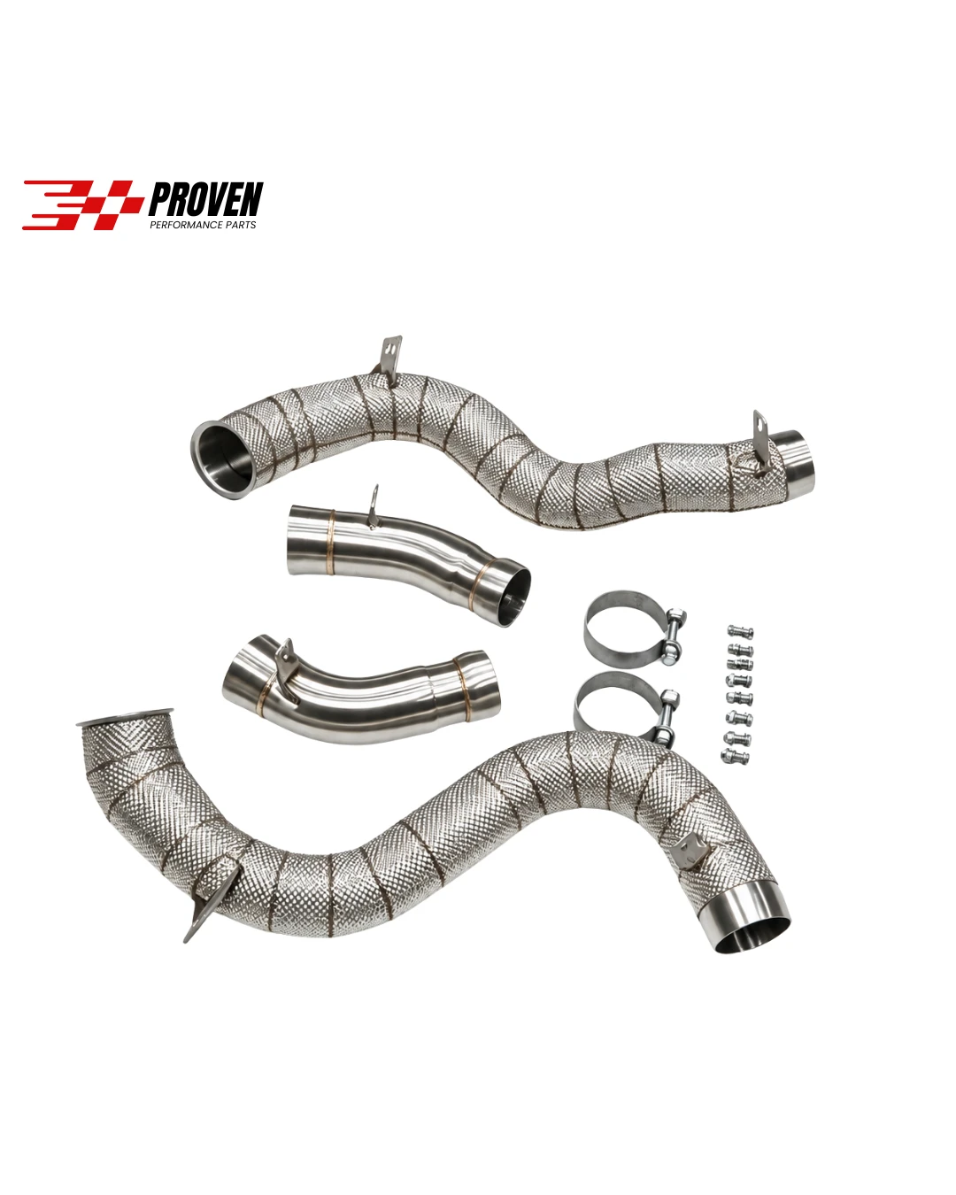 Mercedes Benz X253/C253, GLC63/GLC63s AMG Catless Downpipes With Heatshield